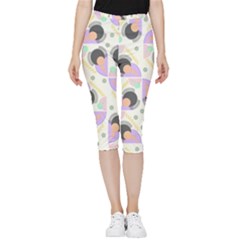 Pattern Pastel Drawing Art Inside Out Lightweight Velour Capri Leggings  by Ravend