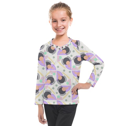 Pattern Pastel Drawing Art Kids  Long Mesh Tee by Ravend