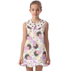 Pattern Pastel Drawing Art Kids  Pilgrim Collar Ruffle Hem Dress by Ravend