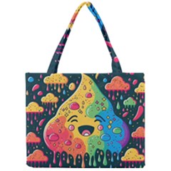 Rainbows Drip Dripping Paint Happy Mini Tote Bag by Ravend