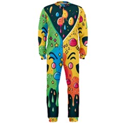 Rainbows Drip Dripping Paint Happy Onepiece Jumpsuit (men) by Ravend