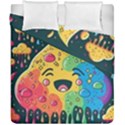 Rainbows Drip Dripping Paint Happy Duvet Cover Double Side (California King Size) View1