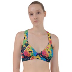 Rainbows Drip Dripping Paint Happy Sweetheart Sports Bra by Ravend