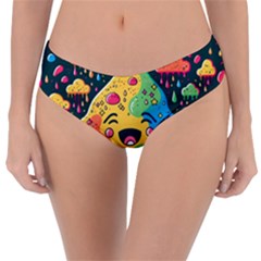 Rainbows Drip Dripping Paint Happy Reversible Classic Bikini Bottoms by Ravend