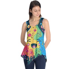 Rainbows Drip Dripping Paint Happy Sleeveless Tunic by Ravend