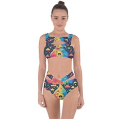 Rainbows Drip Dripping Paint Happy Bandaged Up Bikini Set  by Ravend