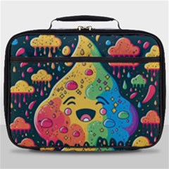 Rainbows Drip Dripping Paint Happy Full Print Lunch Bag by Ravend