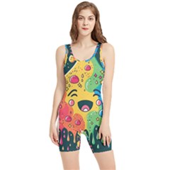 Rainbows Drip Dripping Paint Happy Women s Wrestling Singlet by Ravend