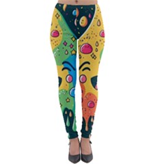 Rainbows Drip Dripping Paint Happy Lightweight Velour Leggings by Ravend