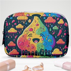 Rainbows Drip Dripping Paint Happy Make Up Pouch (small) by Ravend