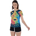 Rainbows Drip Dripping Paint Happy Back Circle Cutout Sports Tee View1