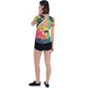 Rainbows Drip Dripping Paint Happy Back Circle Cutout Sports Tee View2