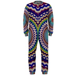 Kaleidoscope Geometric Circles Onepiece Jumpsuit (men) by Ravend