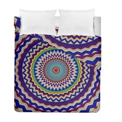 Kaleidoscope Geometric Circles Duvet Cover Double Side (full/ Double Size) by Ravend