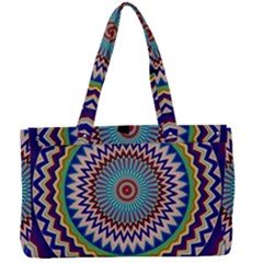 Kaleidoscope Geometric Circles Canvas Work Bag by Ravend