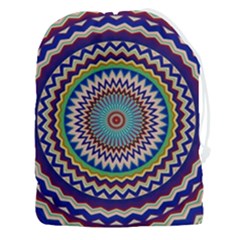 Kaleidoscope Geometric Circles Drawstring Pouch (3xl) by Ravend