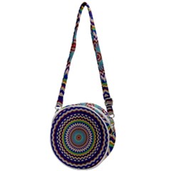 Kaleidoscope Geometric Circles Crossbody Circle Bag by Ravend