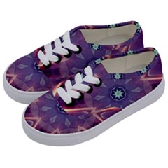 Abstract Glow Kaleidoscopic Light Kids  Classic Low Top Sneakers by Ravend