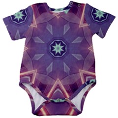 Abstract Glow Kaleidoscopic Light Baby Short Sleeve Bodysuit