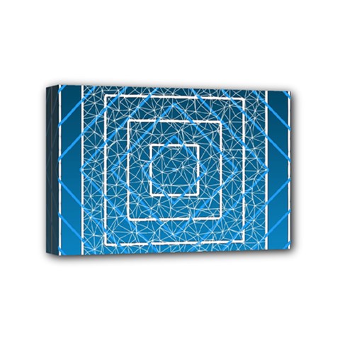 Network Social Abstract Mini Canvas 6  x 4  (Stretched)