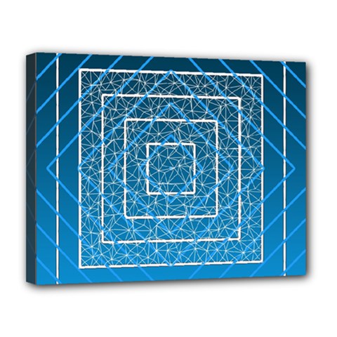 Network Social Abstract Canvas 14  x 11  (Stretched)