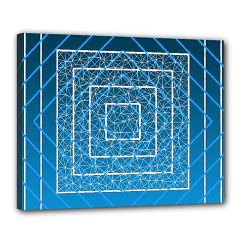 Network Social Abstract Canvas 20  x 16  (Stretched)