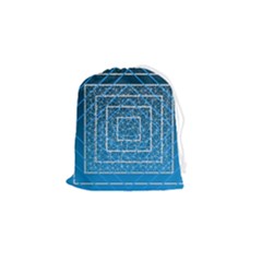 Network Social Abstract Drawstring Pouch (Small)