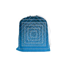 Network Social Abstract Drawstring Pouch (Medium)