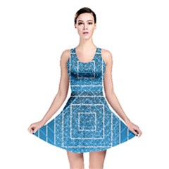 Network Social Abstract Reversible Skater Dress