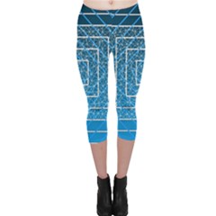 Network Social Abstract Capri Leggings 