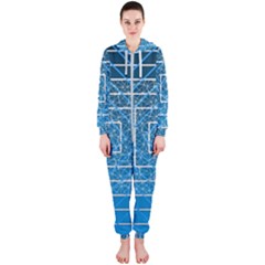 Network Social Abstract Hooded Jumpsuit (Ladies)