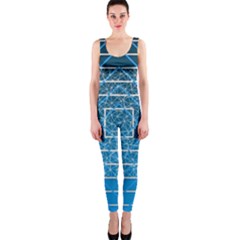 Network Social Abstract One Piece Catsuit