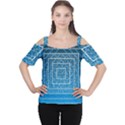 Network Social Abstract Cutout Shoulder Tee View1