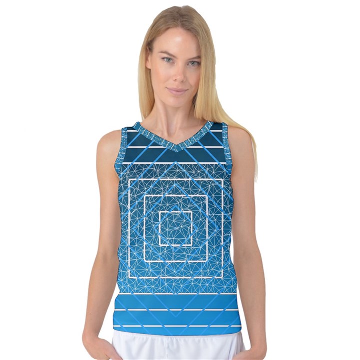 Network Social Abstract Women s Basketball Tank Top