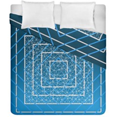 Network Social Abstract Duvet Cover Double Side (California King Size)