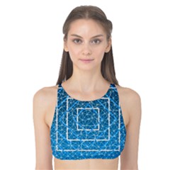 Network Social Abstract Tank Bikini Top