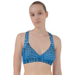 Network Social Abstract Sweetheart Sports Bra