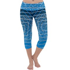 Network Social Abstract Capri Yoga Leggings