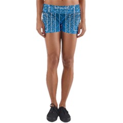 Network Social Abstract Yoga Shorts