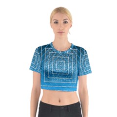 Network Social Abstract Cotton Crop Top