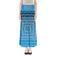 Network Social Abstract Full Length Maxi Skirt