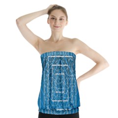 Network Social Abstract Strapless Top