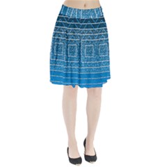 Network Social Abstract Pleated Skirt