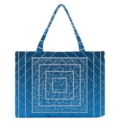 Network Social Abstract Zipper Medium Tote Bag