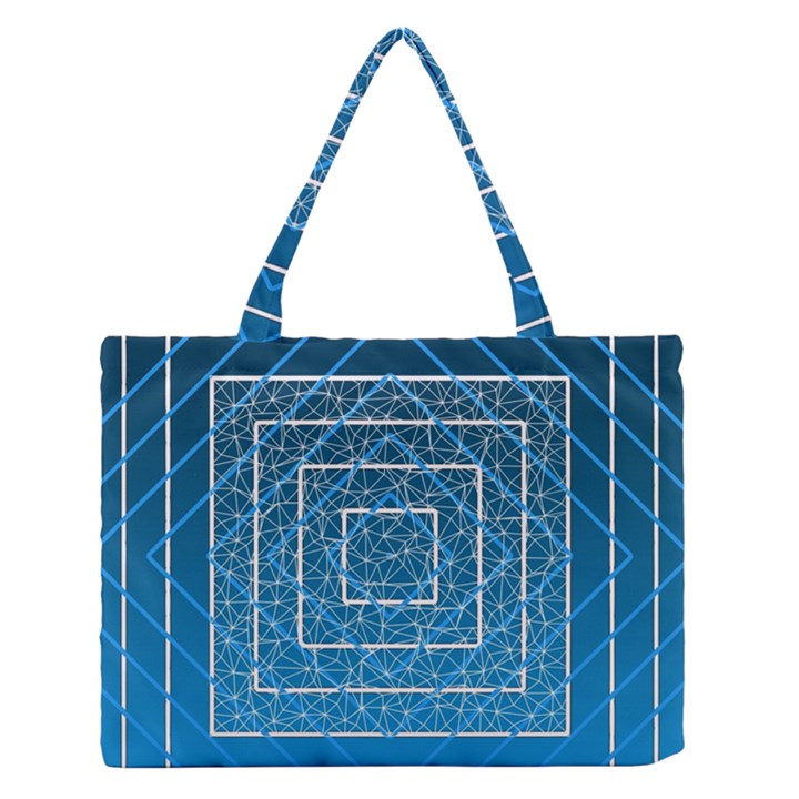 Network Social Abstract Zipper Medium Tote Bag