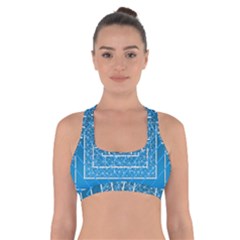 Network Social Abstract Cross Back Sports Bra