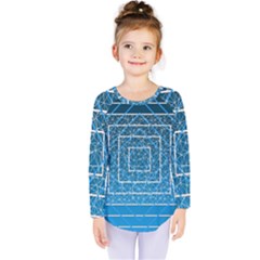 Network Social Abstract Kids  Long Sleeve Tee