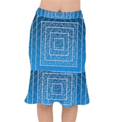 Network Social Abstract Short Mermaid Skirt