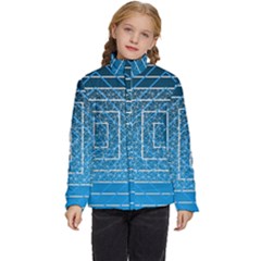 Network Social Abstract Kids  Puffer Bubble Jacket Coat