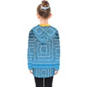 Network Social Abstract Kids  Double Breasted Button Coat View2